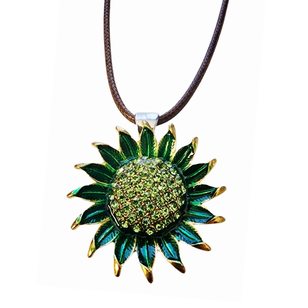 Large Sunflower Interchangeable Snap Charm On Adj… - image 2